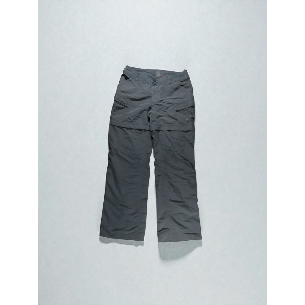 The North Face Womens Outdoor Pants Size 8 Gray Cargo Hiking Pre-Owned